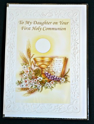 First Communion Greeting Card YOU CHOOSE Niece Nephew Son Daughter Godchild - Picture 2 of 7