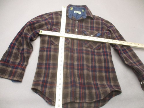 St. John's Bay Größe L Herren kariert 100% reine Wolle Knopfleiste warm Flanell Hemd 098 - Bild 6 von 11