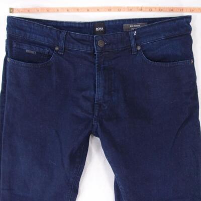 Mens HUGO BOSS 030 MAINE Stretch Straight Blue Jeans W35 W36 L32