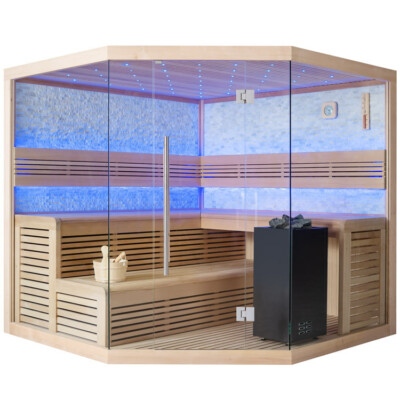 Sauna AWT B1101A Hemlock 220x220 9kW EOS BiO-Cubo inkl. Ofen Angebot