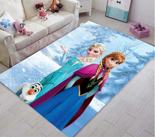 Kinder Teppich Fußmatten 3D Anna Elsa Prinzessin Teppich Mädchen Bodenmatte Neu - Bild 11 von 20