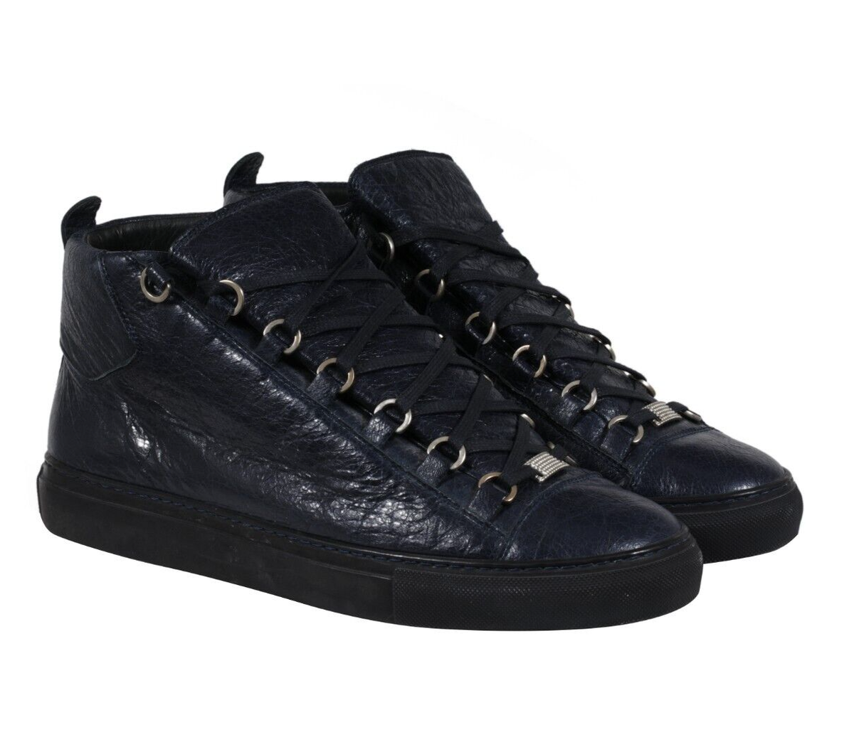 BALENCIAGA Arena Low ネイビー スニーカー EU40 Balenciaga Arena Low Cut Sneakers Men 8.5 US Size 42 Navy Leather