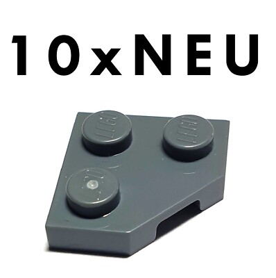 10x NEU LEGO  26601 Wedge Plate 2x2 Cut Corner, Ecke Eckplatte, Dunkelgrau #29