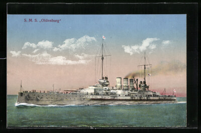 Ak S. M. S. Oldenburg on the Water