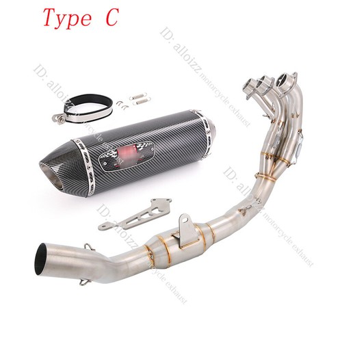 For Yamaha MT-09 2021-2024 Exhaust System Front Link Pipe 2"Muffler Silencer - Picture 8 of 10