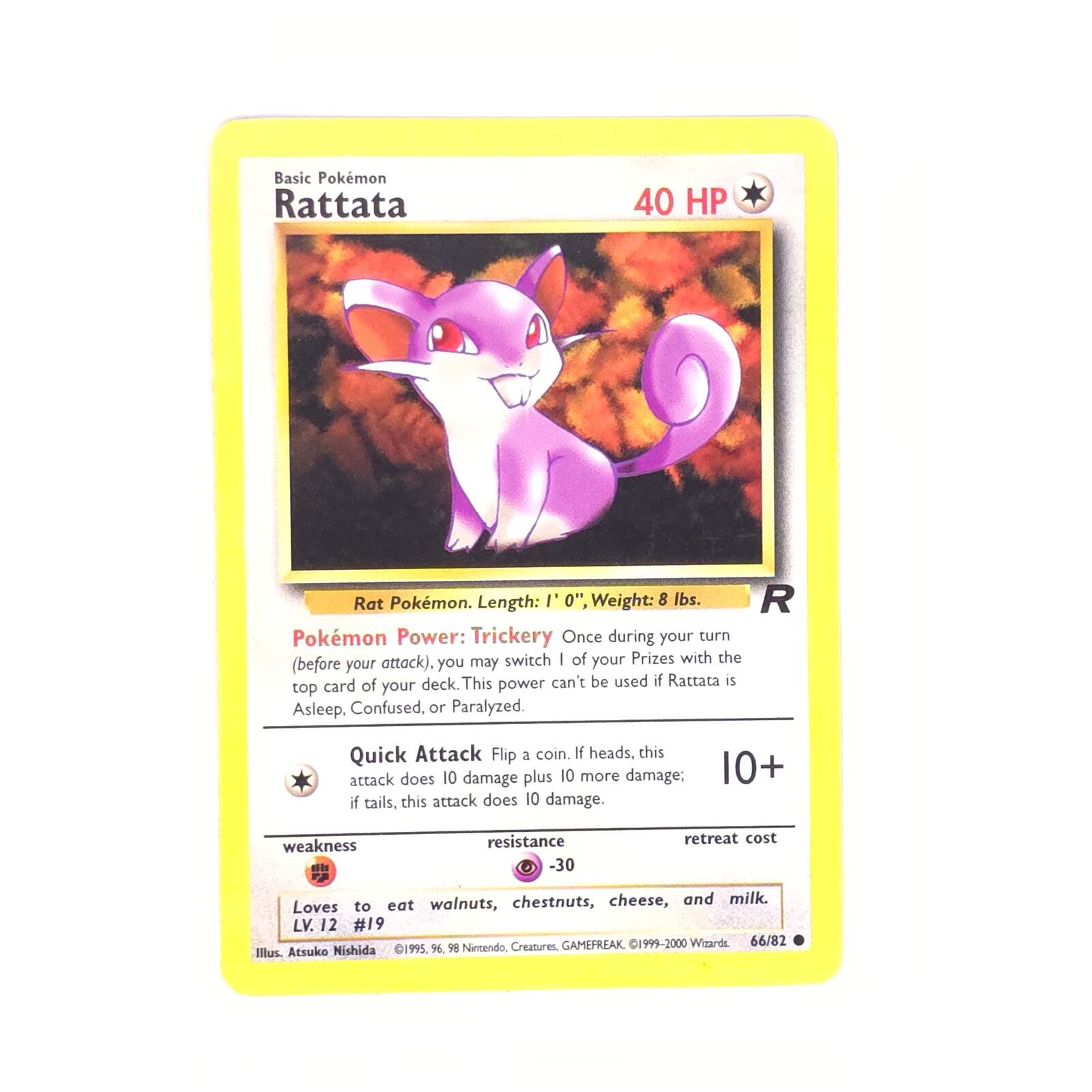 Rattata 66/82 Pokemon Team Rocket Common NM