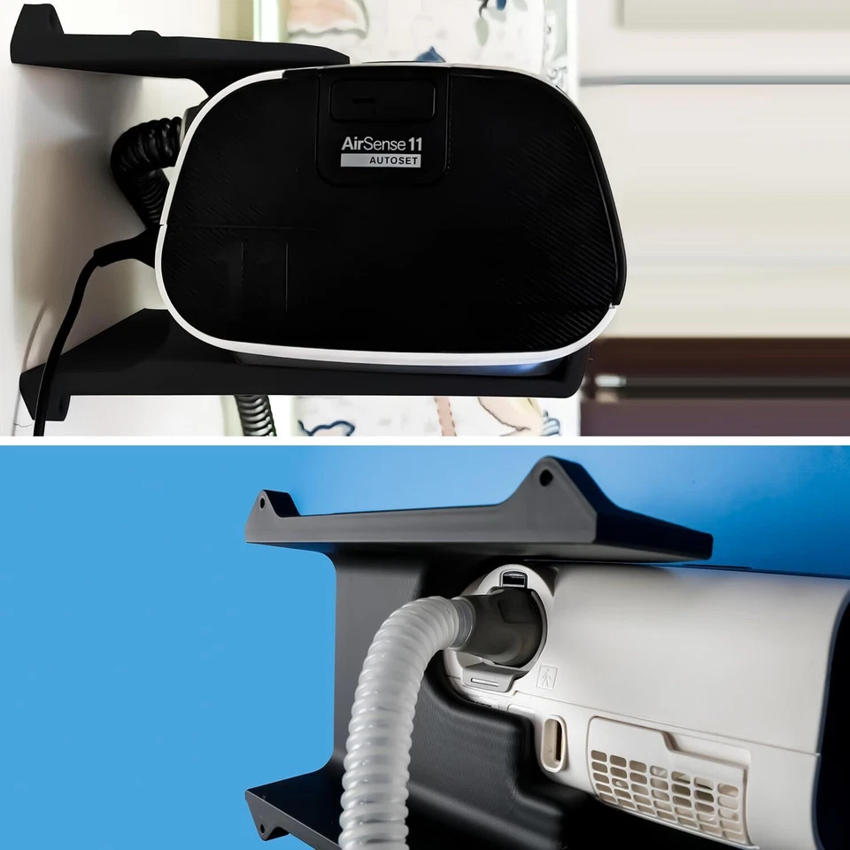 Estante de montaje en pared Cpap para AirSense11 con suspensión de manguera Cpap y gancho para máscara, ahorra espacio Foto 2 de 4