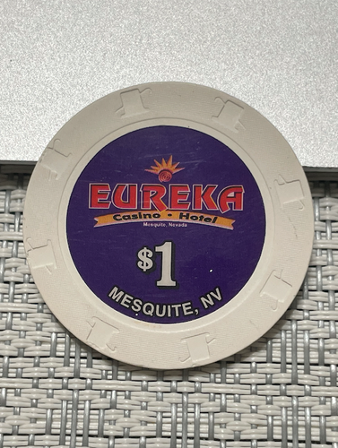 $1 EUREKA CASINO CHIP POKER CHIP MESQUITE NEVADA TOKEN GAMBLING TOKEN - 第 2/2 張圖片