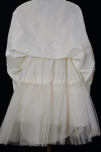 David's Bridal White Michael Angelo Women's White Wedding Dress Size 4 - Picture 8 of 10