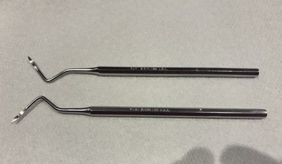 Dental Surgical Elevator #2 and #3 Heidbrink Root Tip Picks Pair USA