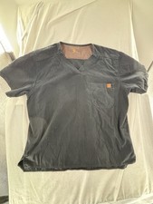 Carhartt Scrub Black Top XL Uniform V-neck Multi Pocket