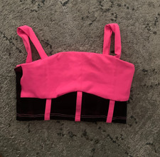 Tiger Friday MCKenney Pink/Black Crop Top Girl Size L, Reg 72