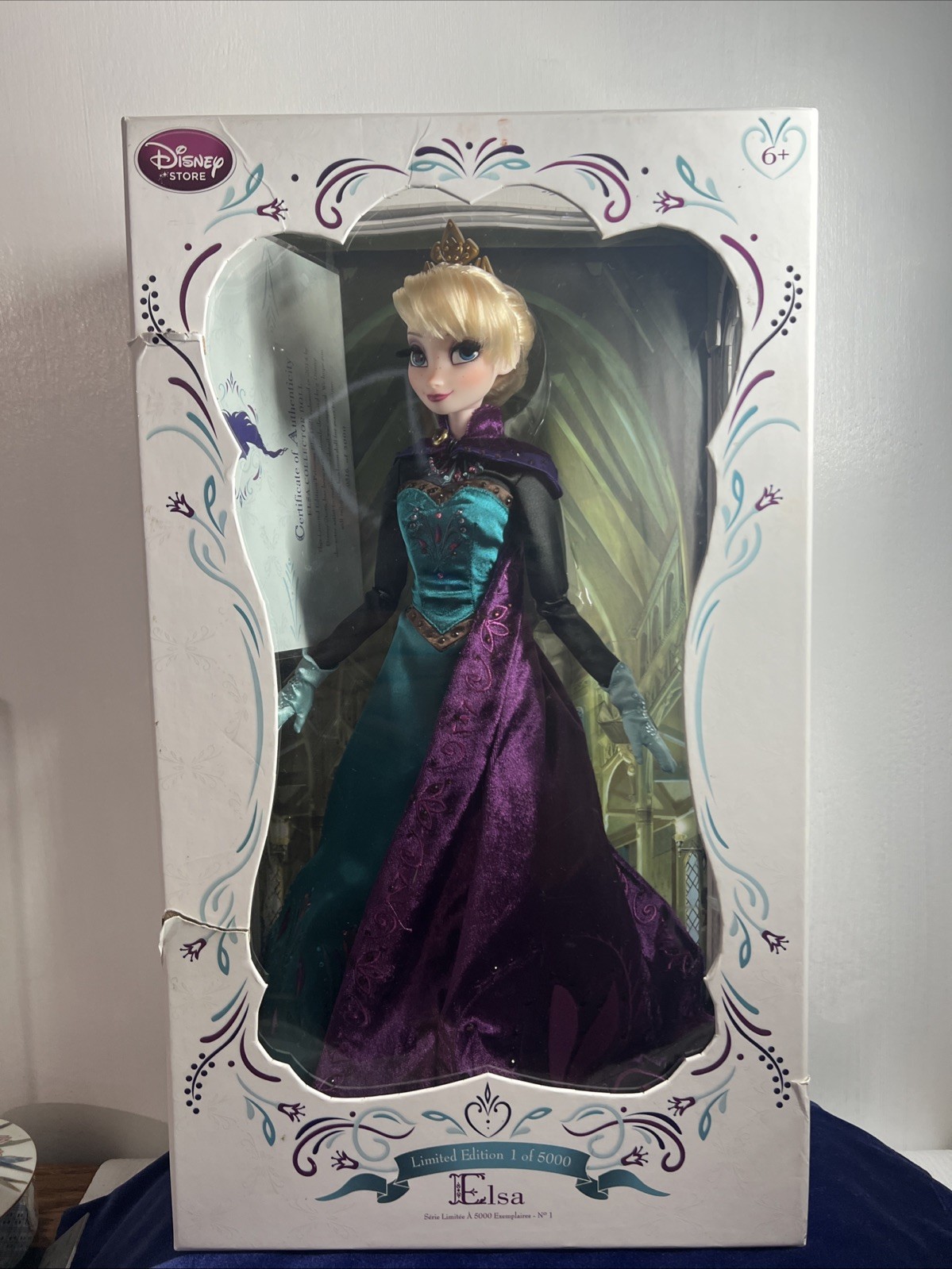 Disney's 17" Limited Edition Elsa Coronation Doll 1 of 5000 Certificate