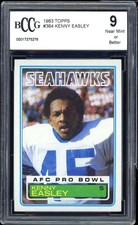 Kenny Easley Rookie Card 1983 Topps #384 BGS BCCG 9. rookie card picture