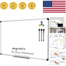 Sleek 36x24 Magnetic Whiteboard - Perfect for Classroom, Office Home Use