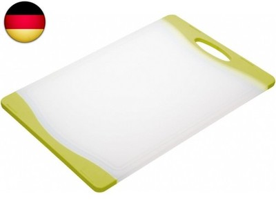 KitchenCraft Colourworks Doppelseitiges Schneidebrett aus Polyethylene, Grün - 
