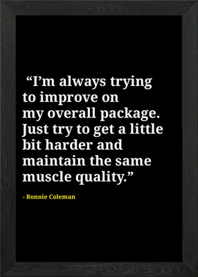 Ronnie Coleman Zitate gerahmtes Wandbild Poster Leinwanddruck Bild