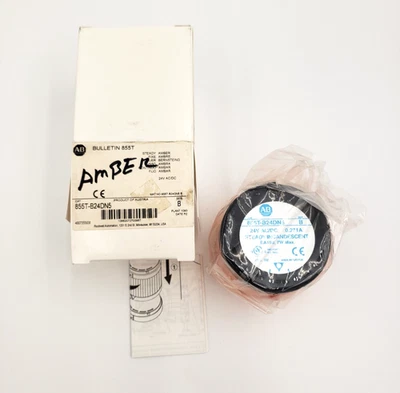 New Allen-Bradley 855T-B24DN5 Ser. B Amber Stack Light - 60 Day Warranty - Image 1 of 4