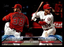 2018 Topps Update #US52 Justin Anderson / Michael Hermosillo Angels Rookie