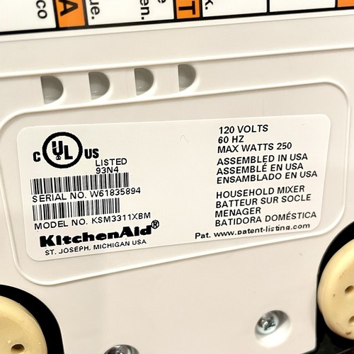 KitchenAid 3,5-Quart Artisan Mini Miscelatore con Supporto a Testa Inclinabile con Attacchi Nero - Foto 12 di 12