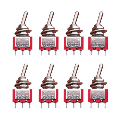 8Pcs MTS-103 3 Terminal 3 Position SPDT Mini Miniature Toggle Switch Car Dash Da