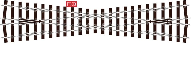 Peco SL-U1194 Bullhead OO Gauge Crossing, OO GAUGE