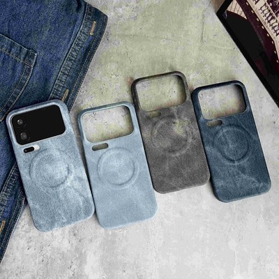 For Xiaomi Mi 17 Pro, Hybrid Armor Denim Texture Case Wireless Charge Cover
