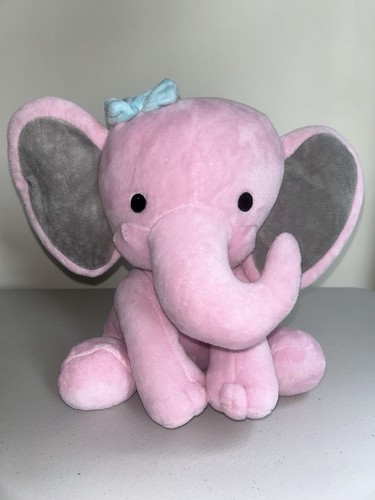 Lambs & Ivy Bedtime Originals Pink Elephant Plush Hazel Soft Lovey 9”  #261043E