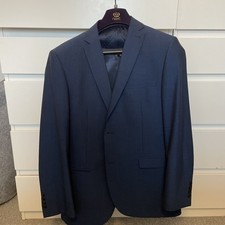Men’s Next Blue Three Piece Suit Jacket 44L, Trousers 36” / 33”, Waistcoat 42 L