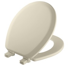 Mayfair Cameron Biscuit Toilet Seat, Non Slip Heavy Duty Wood, Round,