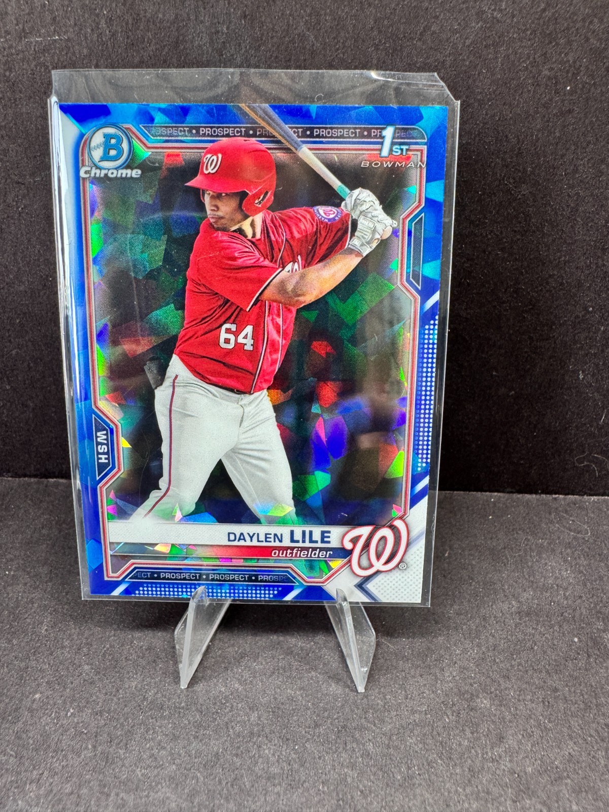 DAYLEN LILE 2021 1st Bowman Draft Chrome Sapphire Refractor Nationals