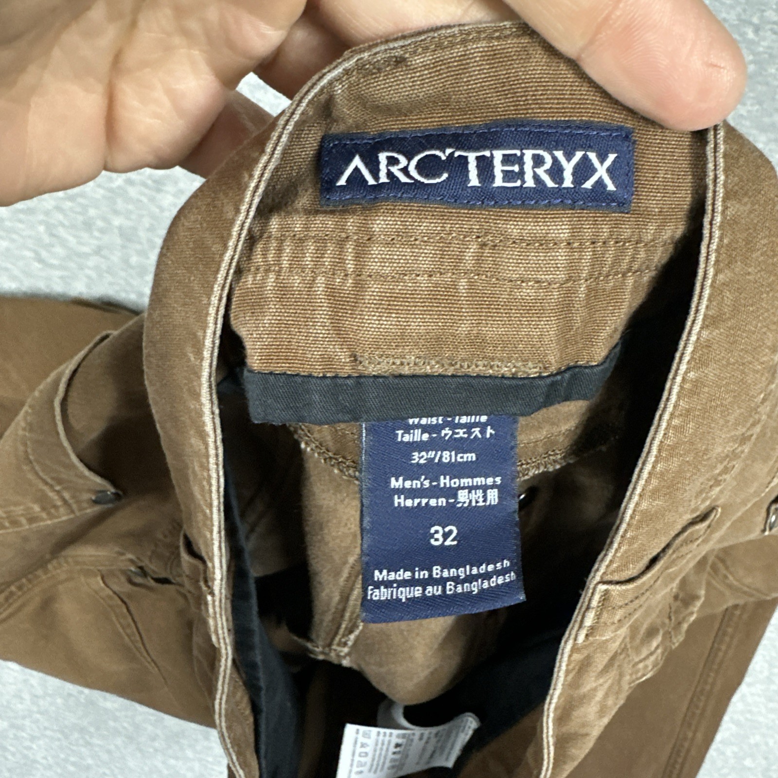 ARC'TERYX Pantalone Arc’teryx Spotter Taglia 32x32 Marrone Escursionismo Elasticizzato Chino Tela 2013