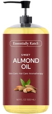 Essentially KateS Sweet Almond Oil 16.9 fl oz - 100% Pure and Natural and Cold P