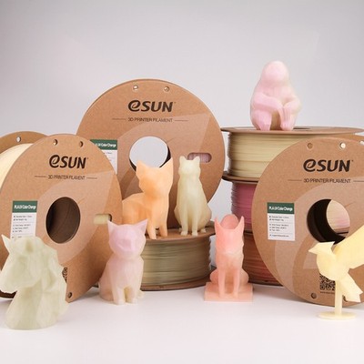 eSUN 2pcs PLA-UV Photochromic Color Change Filament 1,75mm für 3D Drucker