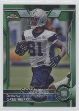 2015 Topps Chrome Rookies Green Refractor Deontay Greenberry #187 0q0m