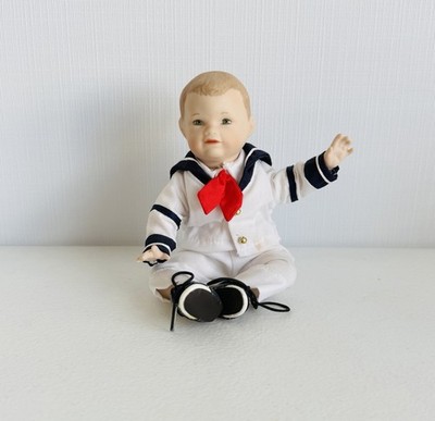Vintage Ashton Drake Yolanda Bello Mini Porcelain Baby Sailor Matthew Doll 6''