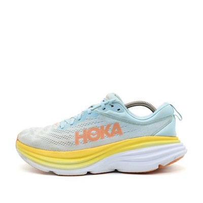 Hoka One Damen Bondi 8 Sportschuh Hellblau/Gelb Mesh Niedrig Laufschuh EU 40 2/3