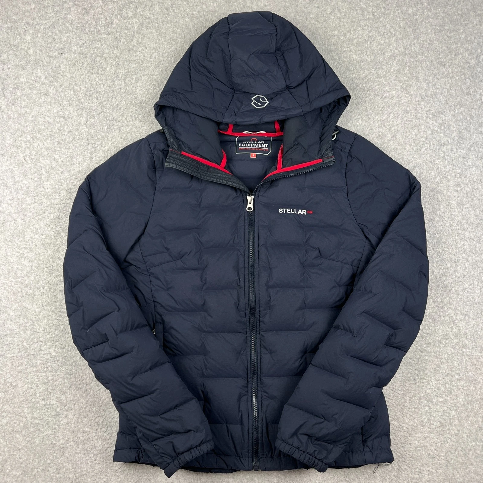 Stellar Equipment Stretch Down Hood Jacket Puffer Small Mens Blue Zip Ski Snow
Opens in a new window