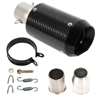 TBVECHI Motorcycle Carbon Fiber Exhaust Muffler Black Fits for Kawasaki... 