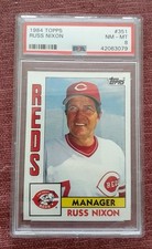 1984 Topps #351 Russ Nixon PSA NM-MT 8! Reds