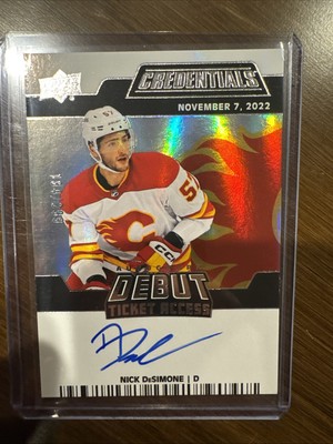 2022-23 Upper Deck Credentials - Debut Ticket Access Nick DeSimone /299 (RC)