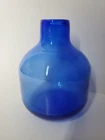 Cobalt Blue Blown Art Glass Accent Vase Jar Blenko Sapphire Style Art Deco 5.5"
