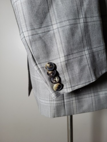 46L 56L Hugo Boss Wool Brown Tan Windowpane Check Blazer Jacket Sport Coat - Picture 3 of 10