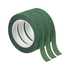 3 St&uuml;ck Blumenband, 12mm x 20m Blumenwickel-Klebeband, Dunkelgr&uuml;n
