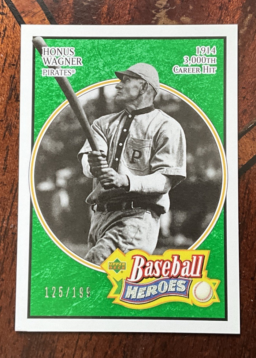 2005 Upper Deck Baseball Heroes Emerald 125/199 Honus Wagner #124 HOF 