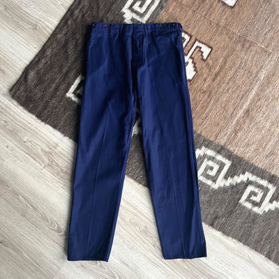 Vintage Blue French Workwear European Utility Work Trousers Pants W30