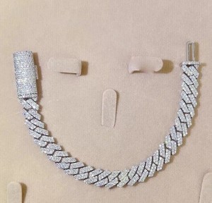 Authentic 10mm Fully Lab Created Diamond Cuban Link Bracelet 925 White Gold Plated