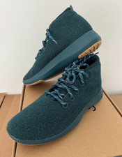 NEW ALLBIRDS WOOL RUNNER UP MIZZLE DEEP EMERALD SHOES BLUE HIGH TOP MENS SIZE 13