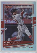 2020 Donruss Photo Variation Milestone Stat Line Mookie Betts (Grey Jersey) h3a