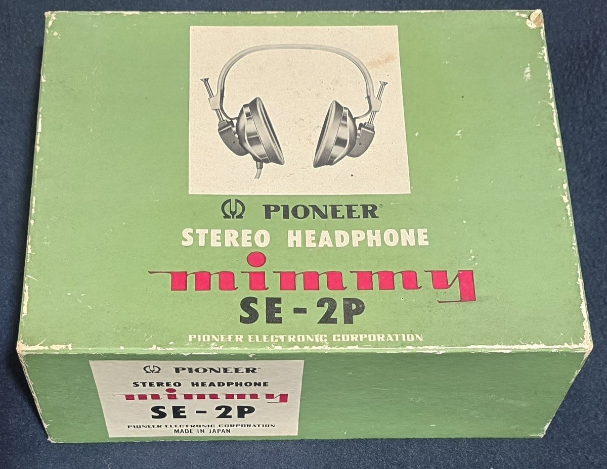 Vintage Pioneer Stereo Headphones Model Se-2p Made in Japan for